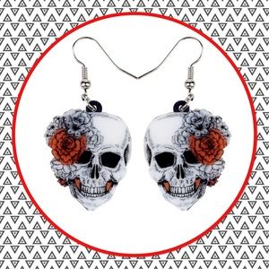 💀NEW💀🌺Halloween Skeleton Skull Earring💀